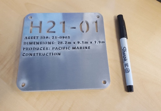 WJ384-MI-BC21-- HULL IDENTIFICATION PLATES