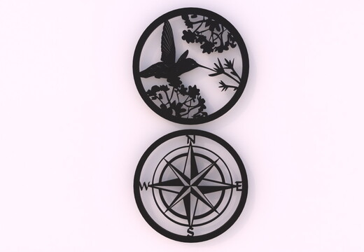 WJ400 - Hummingbird & Compass Rose