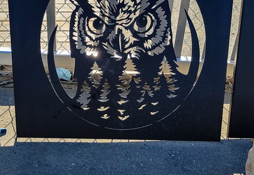 WJ416-FP-BC22-- BALCONY PROTECTORS - WOLF, OWL, AND BIRDS