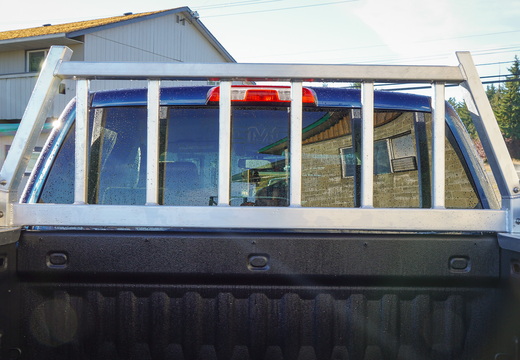 BLUE GMC HEADACHE RACK AND RAILS (2)
