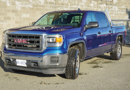 BLUE GMC HEADACHE RACK AND RAILS (14)