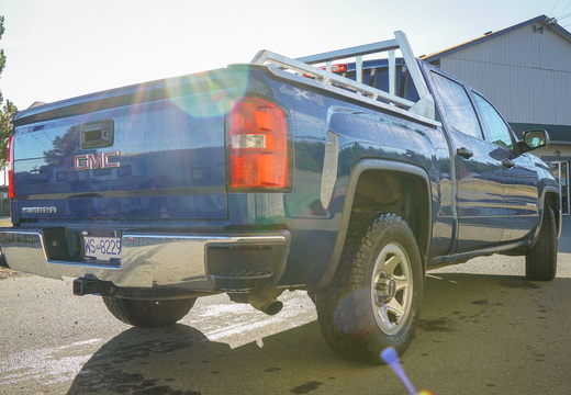 BLUE GMC HEADACHE RACK AND RAILS (41)