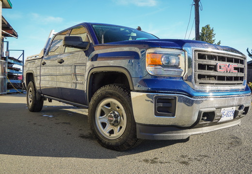 BLUE GMC HEADACHE RACK AND RAILS (50)