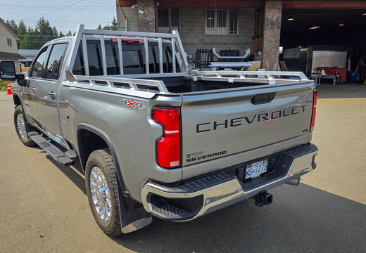 Silver Chevy Headache Rack & Rails